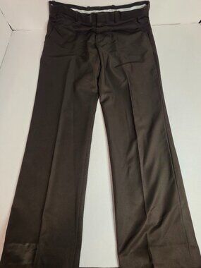 Perry Ellis Portfolio Modern Fit Dress Pants Mens 33x32 Brown Flat Front Slacks